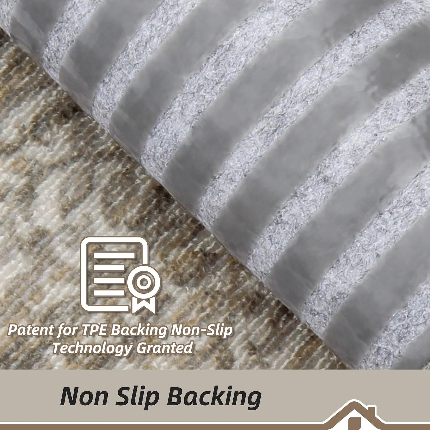 BEQHAUSE Stair Treads for Wooden Steps Non-Slip Machine Washable Carpet Stair Treads 8"X30" Soft Indoor Stair Runner for Kids Elders and Pets, 100% Polyester, TPE Backing, 15pcs, Grey/Orange