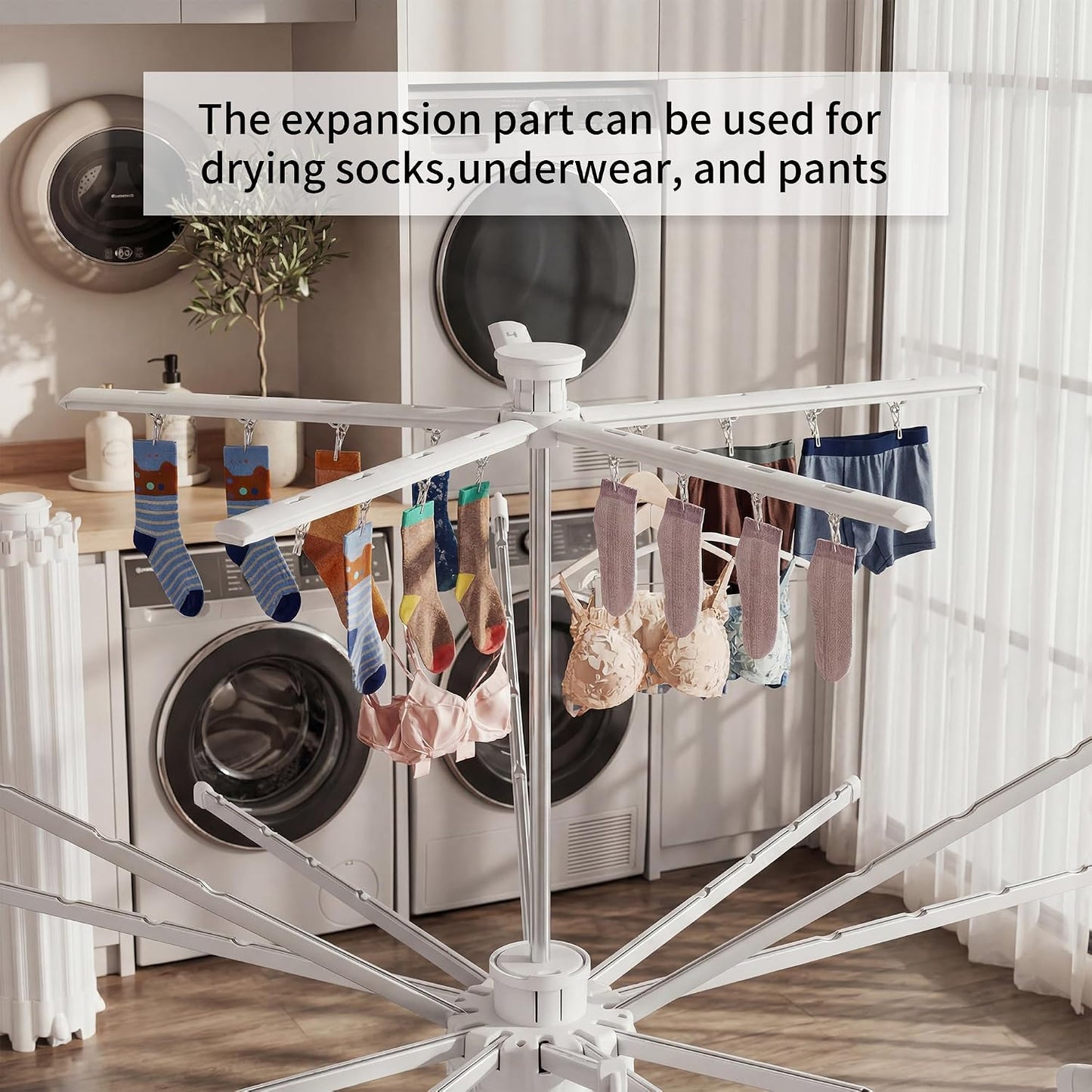 RFOUO Wall Mounted Clothes Drying Rack Tripod,Foldable Drying Rack,Wall Mounted Dryer Rack Clothing,Over The Door Drying Rack for Laundry Bedroom Household Aluminium