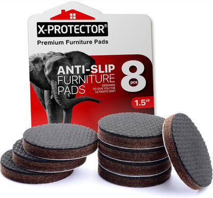 X-PROTECTOR Non Slip Furniture Pads – 12 Premium Furniture Grippers 3"! Best SelfAdhesive Rubber Feet Furniture Feet – Ideal Non Skid Furniture Pad Floor Protectors – Keep Furniture in Place!