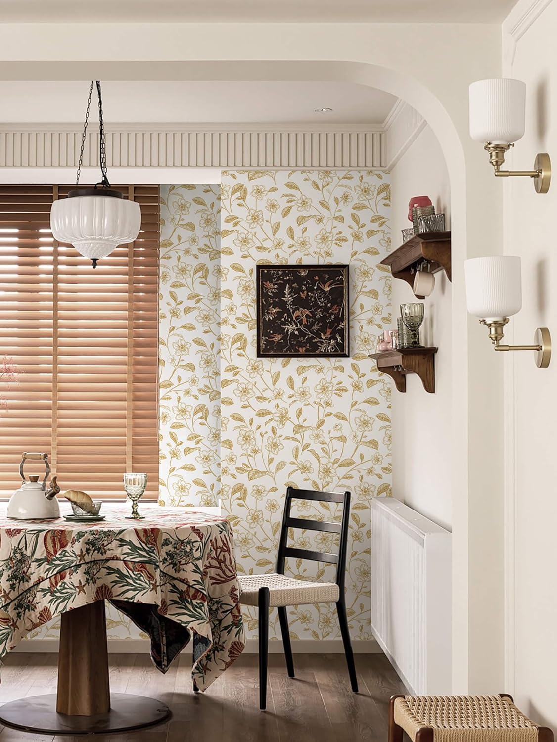 Heroad Boho Peel and Stick Wallpaper Beige Renter Friendly Wall Paper Peel and Stick Modern Contact Paper Neutral Geometric Wallpaper for Bedroom Bathroom Cabinets Decor Vinyl Waterproof 17.3"x78.7"