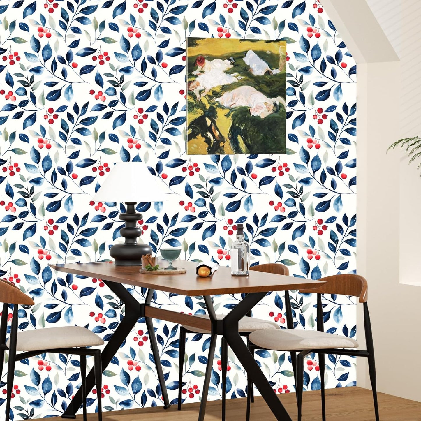 Danodoi Yellow Floral Wallpaper Peel and Stick Vinyl Wallpaper Stick and Peel Colorful Contact Paper for Cabinets Waterproof Self Adhesive Wall Paper for Kitchen Countertop Wall 17.5" x 118"