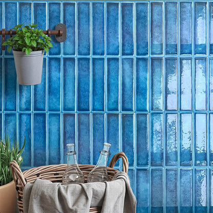 5 Sheets Peel and Stick Backsplash, Self Adhesive Wall Tiles, 3D Adhesive Tile Backsplash, 12"x12"Premium Self Adhesive Wall Tiles Peel and Stickfor Kitchen, Bathroom, RV(Spring Moss)