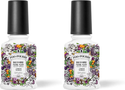 Poo-Pourri Before-You-Go Toilet Spray, Bamboo Rain, 2 Fl Oz, Up to 100 Uses, Bathroom Odor Deodorizer with Essential Oils for Home or Work, Travel Essentials, TSA Approved Size, Bamboo & Fresh Grass