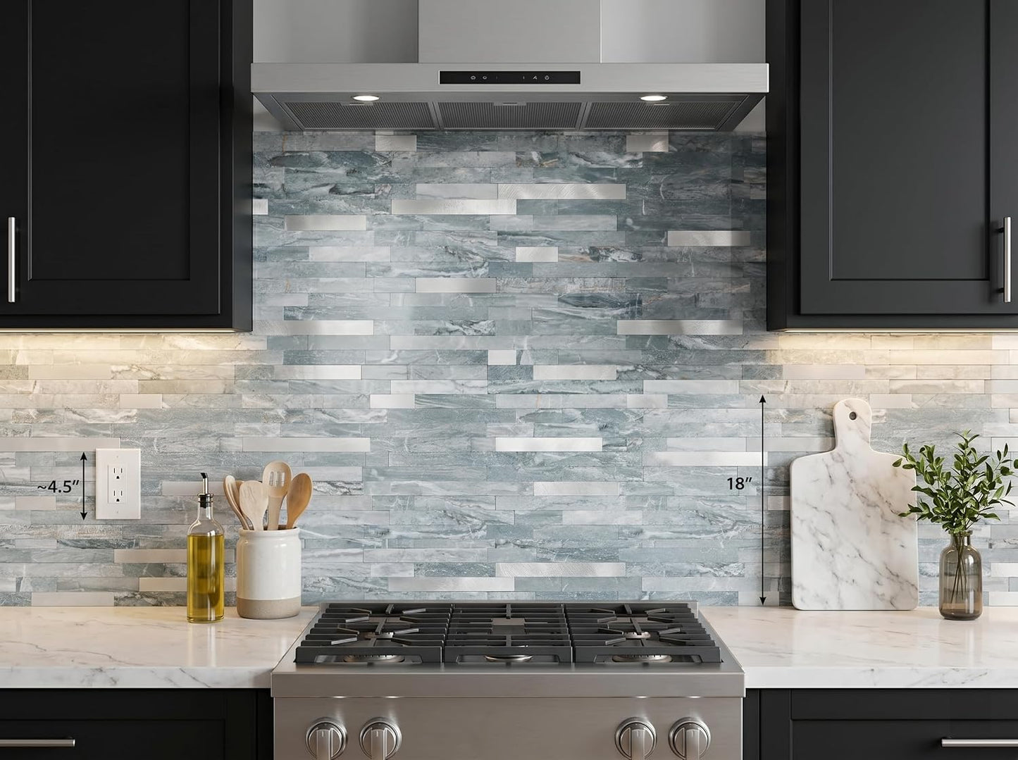 Yipscazo 2026 New Upgrade 11.34" X 11.57" Peel and Stick Backsplash, Stick on Backsplash Tiles for Kitchen, Bathroom, Fireplace (10 Sheets, Beige Rocks + Rose Gold)