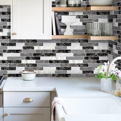 WENMER Kitchen Peel and Stick Backsplash Wallpaper, Waterproof Bathroom Wall Paper, Self Adhesive Removable Wallpaper for Kitchen Backsplash, Tile Contact Paper for Countertop, 17.7"x 118"