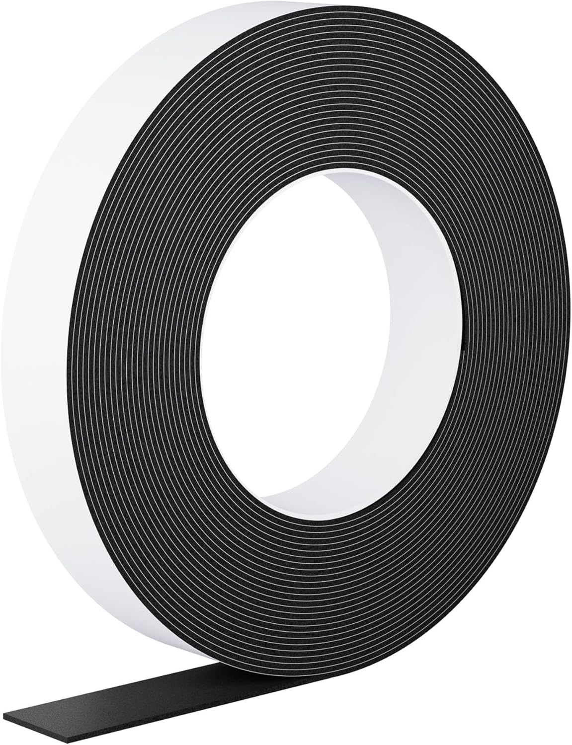 Foam Weather Stripping Door Seal,1 Inch W x 1/17 Inch T x 33 Feet White Window Sealing Tape，Single-Sided Self-Adhesive Insulation Sealing Strip