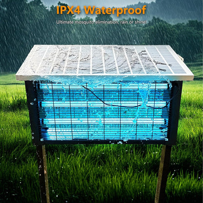 Powerful Large Solar Bug Zapper for 3000 sq.ft with 13FT Extension Cord | Rechargeable Outdoor Mosqutio Killer with 13W Solar Panel, Waterproof Solar Bug Zapper for Patio Garden Backyard RV Camping