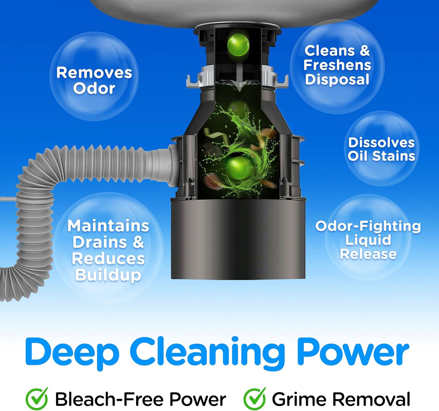 COMPAC HOME Plink Garbage Disposal Cleaner and Deodorizer, Air Fresheners for Garbage Disposal, Lemon Scent, Home Cleaning Products for Kitchen Sink and Clogged Drains, 20 Count (Pack of 1)