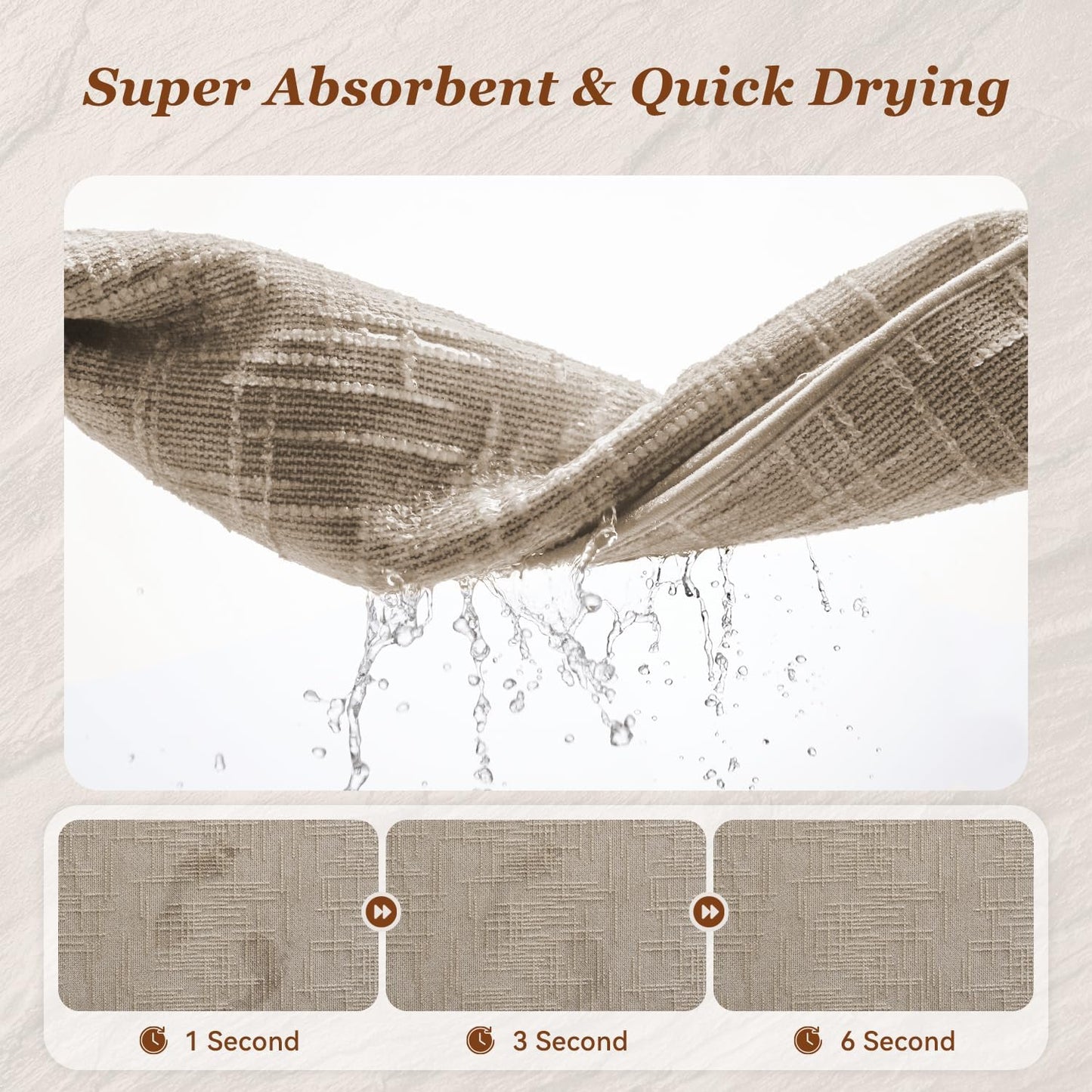 AMOAMI Bath Mat Non Slip Super Absorbent Quick Dry Bath Mats for Bathroom Floor Rubber Backing Washable Bathroom Rugs Modern Woven Jacquard Mat, Beside Tub Bath Rugs, 17" x 24", LightGrey