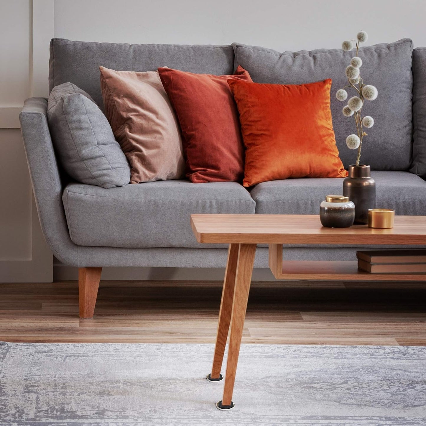 Super Sliders 2 1/2" Round Reusable Furniture Sliders- Easily Move Small to Medium Sized Items Across Carpet 8 Pack Beige