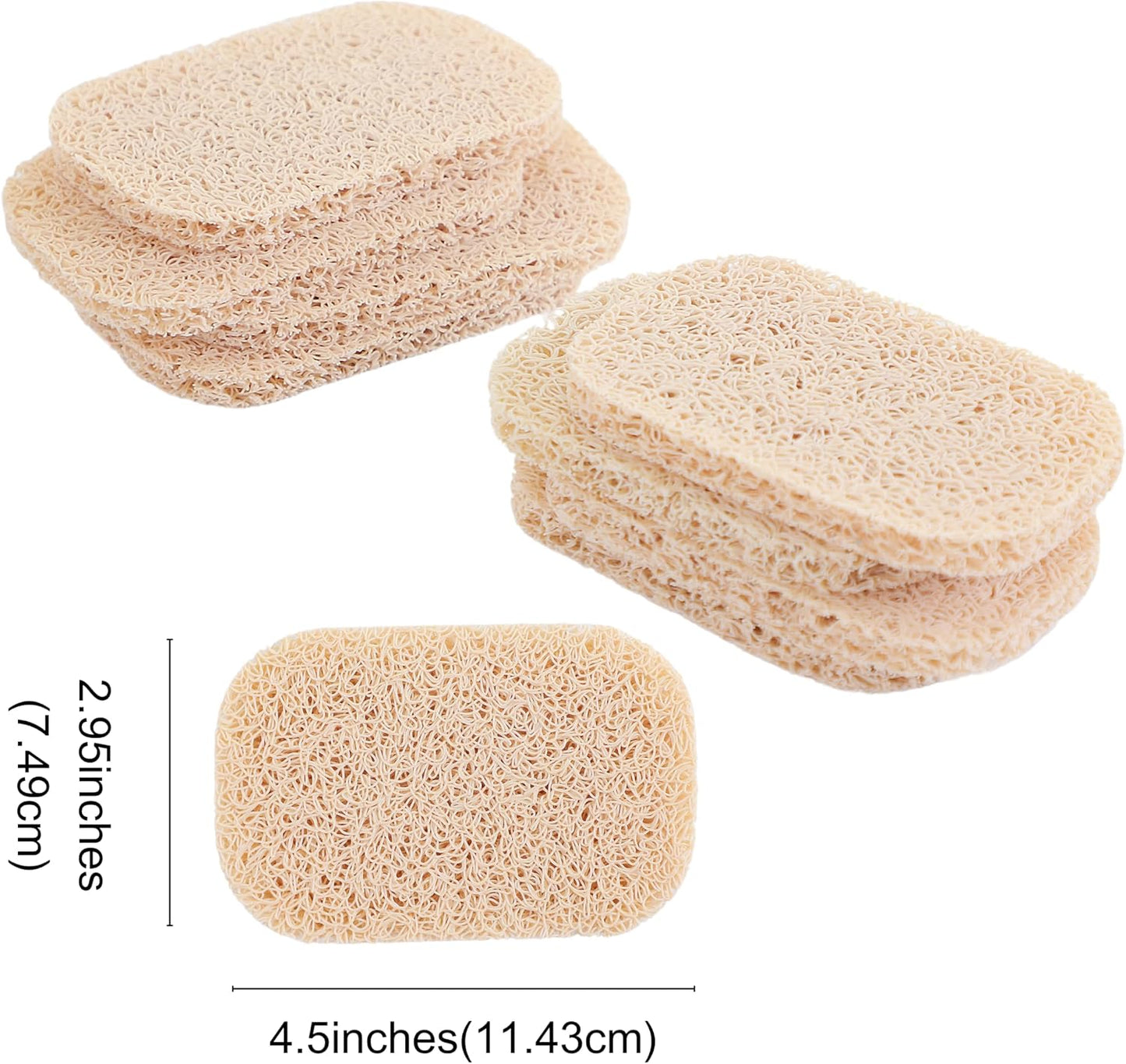 Snowkingdom 4 Pack White Soap Saver Holder for Bar Soap Shower Bathroom Dish Self Draining Lift Pad Porous Construction air circulate 2.9" x 4.5" PVC Non-BPA Non-Slip Durable