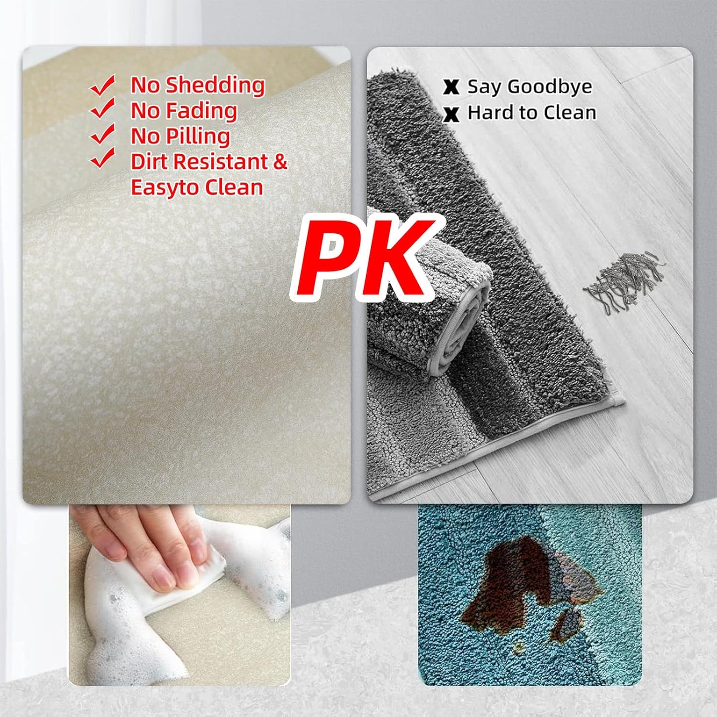 Diatomaceous Earth Bath Mat Super Absorbent Quick Dry Bath Mat, Bathroom Rugs Non Slip Washable, Thin Dark Gray Bathroom Floor Mats-Shower Rug for in Front of Bathtub Shower, Easy Care, 15.7"x23.6"