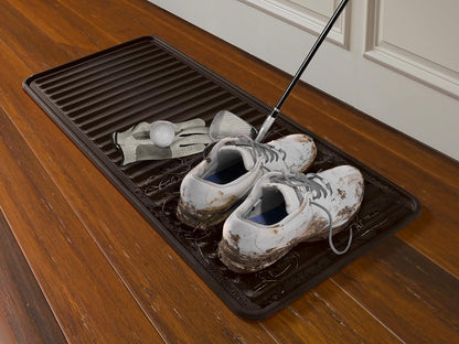 WeatherTech BootTray for Entryway - Durable Mat for Boots, Shoes, Traps Water and Dirt (16"x36") - Black