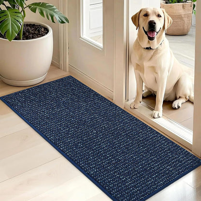 BEQHAUSE Dirt Trapper Door Mat 20" x 32", Non-Slip Washable Doormats Entrance Mat, Dirt Resistant and Absorbent Welcome Mat, Low Profile Floor Mats for Front Back Door and Entryway, Beige
