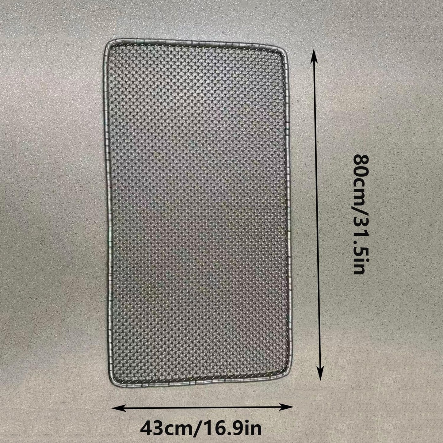 Heavy Duty Outdoor Floor Mat, 31.5" x 16.9" Metal Scraper Door Mats, All Weather Stainless Steel Mud Mat, Waterproof Entrance Doormat for Patio Garden Use