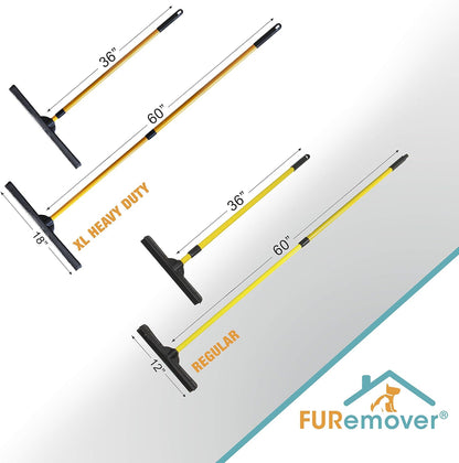 FURemover Pet Hair Removal Rubber Broom, 18" Broom Head