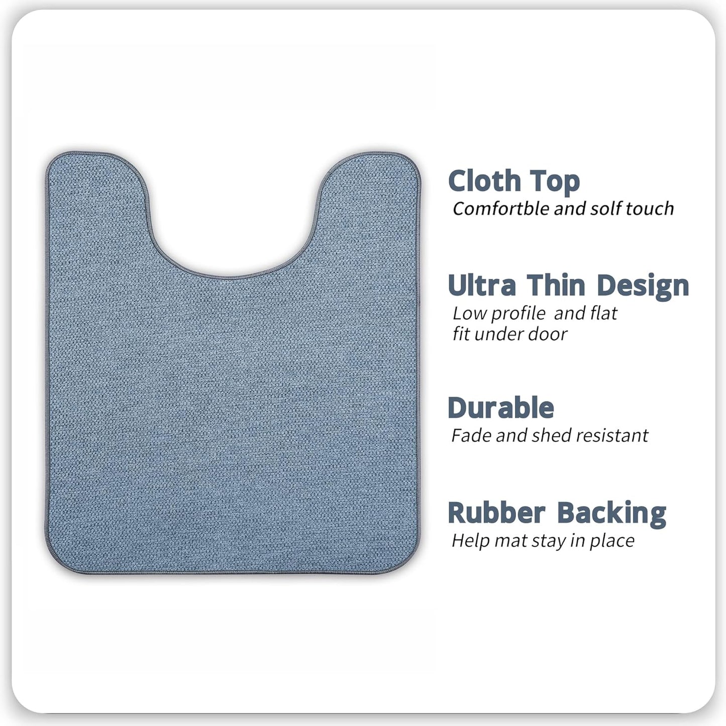 Bath Mat,Ultra Thin Bathroom Rugs,Rubber Bath Mats for Bathroom,No Slip Bath Rugs,Quick Dry,Machine Washable,Low Pile,Absorbent,Shower Outside,Sink,Home Decor Accessories.Grey,1'5"x2'3"(17x27Inch)