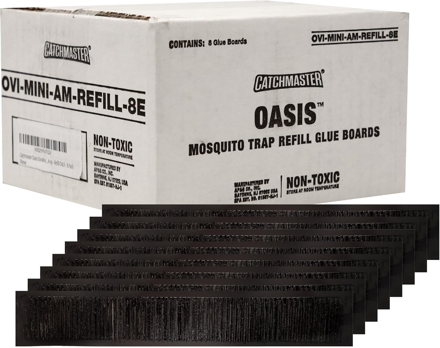 Catchmaster Oasis Ovi-Mini Mosquito Trap 4Pk, Home Outdoor Mosquito Control, Backyard Flying Insect Killer, Glue Board Bug Catcher, Pool, Patio, Shed & Garden Pest Control