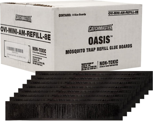 Catchmaster Oasis Ovi-Mini Mosquito Trap 4Pk, Home Outdoor Mosquito Control, Backyard Flying Insect Killer, Glue Board Bug Catcher, Pool, Patio, Shed & Garden Pest Control