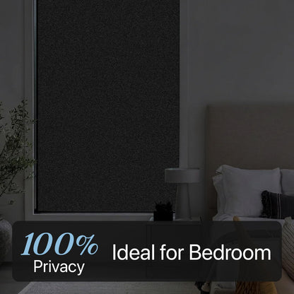 Niviy Frosted Glass Window Privacy Film Decorative, Static Cling Bathroom Window Frosting Film Day and Night Windows Cling Home Glass Door Cover, 17.5 inch x 78.7 inch