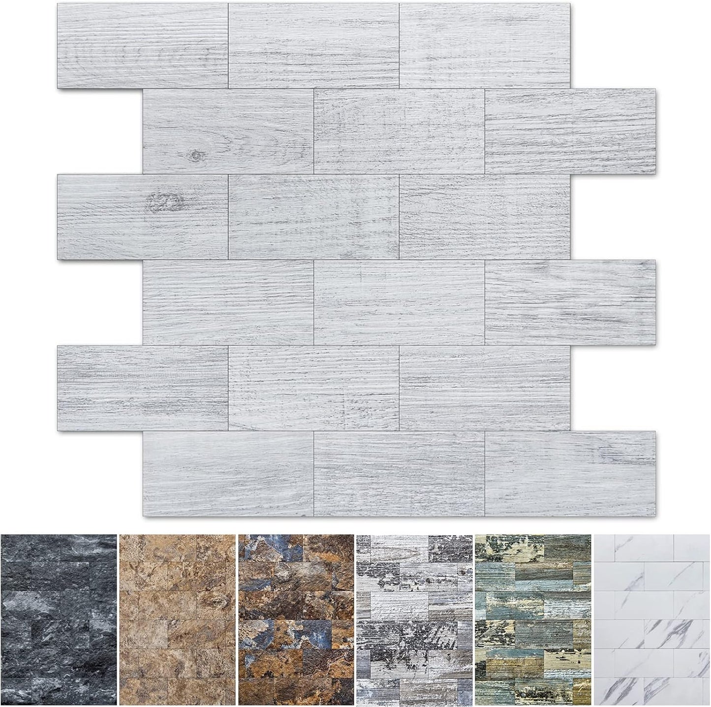 Art3d 10-Pack Peel and Stick Wall Tile for Backsplash, Stick on Stone Tile for Kitchen Bathroom Fireplace Vanitity in Stone Beige
