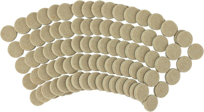 Smart Surface 8827 Heavy Duty Self Adhesive Furniture Felt Pads 1-Inch Round Brown 160-Piece Value Pack in Resealable Bag