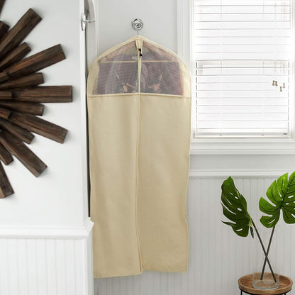Household Essentials Cedarline 6‑Shelf Hanging Closet Organizer in Heavy‑Duty Cotton Canvas, Cream