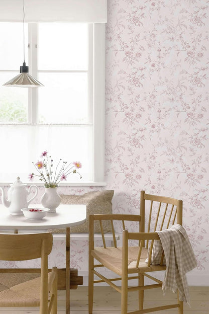 Ismoon Peel and Stick Wallpaper Floral Vintage Stick on Wall Paper Beige French Textured Contact Paper for Cabinet Removable Self Adhesive Wallpaper Vinyl Roll Shelf Deco, 17.3x78.7in