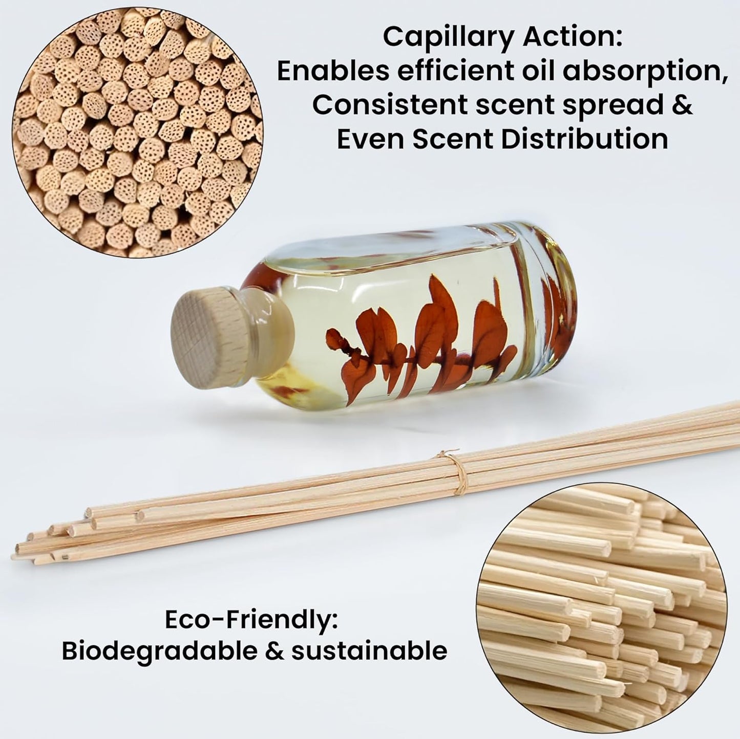 Urban Naturals Smoked Vanilla Reed Diffuser Set with Vanilla Bean, Sandalwood & Leather | Made in the USA - Colors B