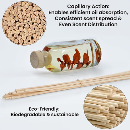 Urban Naturals Smoked Vanilla Reed Diffuser Set with Vanilla Bean, Sandalwood & Leather | Made in the USA - Colors B
