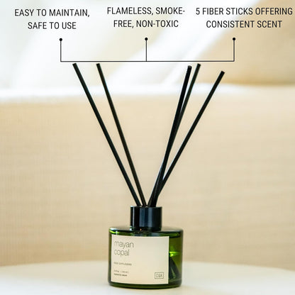Craft & Kin Reed Diffuser with Dried Flowers | 5 oz Sicilian Citrus & Eucalyptus Scented Fall Reed Diffusers for Home, Bathroom | Scent Sticks | Elegant Fragrance Home Decor for Men & Women