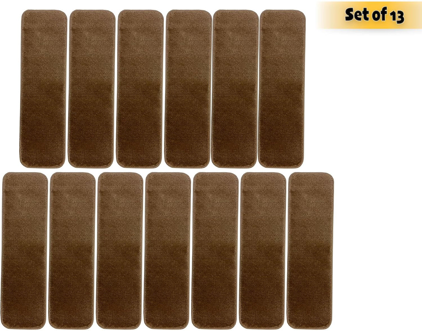 Comfy Collection Stair Tread Treads Indoor Skid Slip Resistant Carpet Stair Tread Treads Machine Washable 8 ½ inch x 30 inch (1 Piece, Beige)