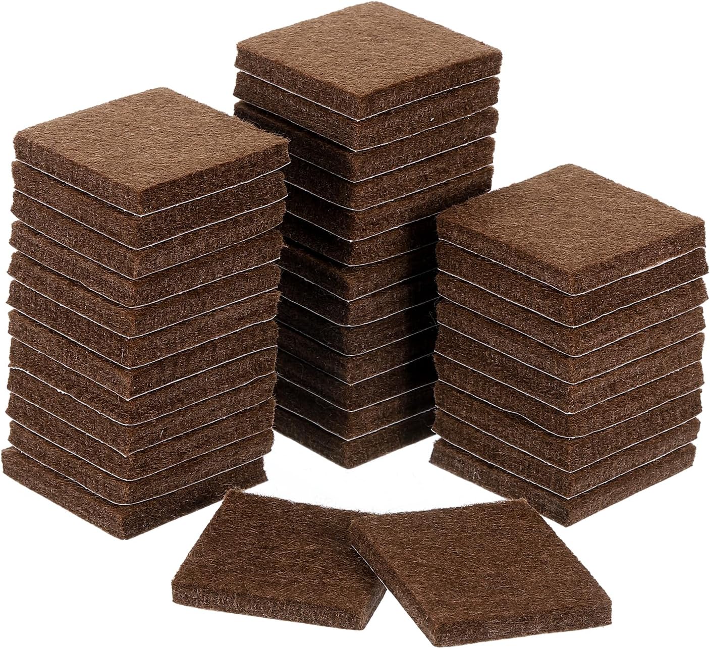 uxcell Furniture Pads, 36Pcs 1.5" - Square Self Adhesive Felt Furniture Pads, Floor Protectors for Furniture Feet Chairs Legs Hardwood Floors (Black)