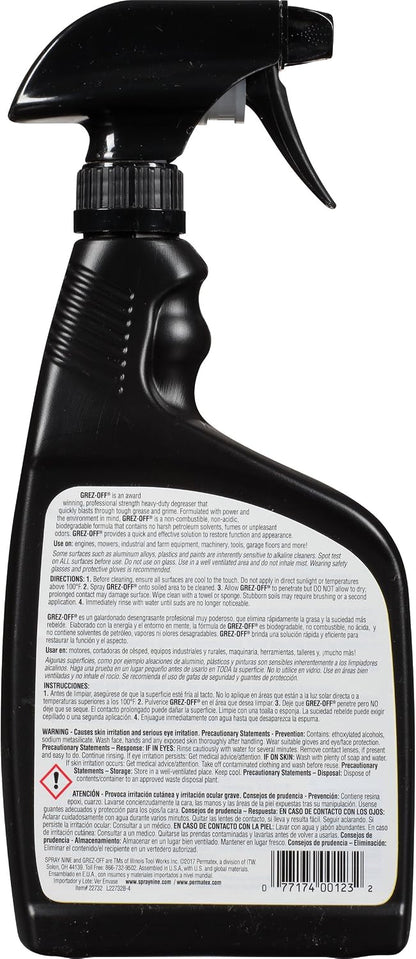 Spray Nine 22732 Grez-Off Heavy Duty Degreaser, 32 oz., Pack of 1