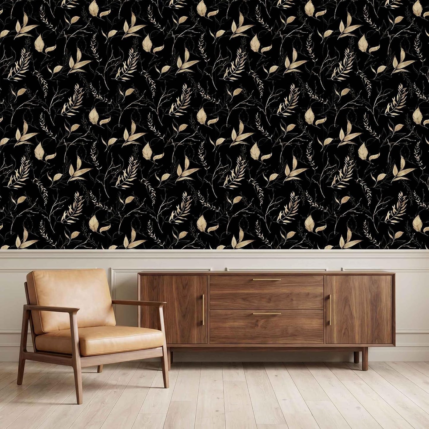 Sage Green and Blue Leaf Peel and Stick Wallpaper Modern Removable Self Adhesive Waterproof Renter Friendly Wall Covering for Bathroom and Accent Walls 17.7in x 88.5in