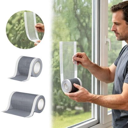 Strong Adhesive Screen Repair Tape, Window Screen Repair Kit, Fiberglass Mesh Screen Repairing Kits for Windows and Door, Self-Adhesive Patch For Doors Windows Household Mesh Repair (1, 2.76" x 1.97")