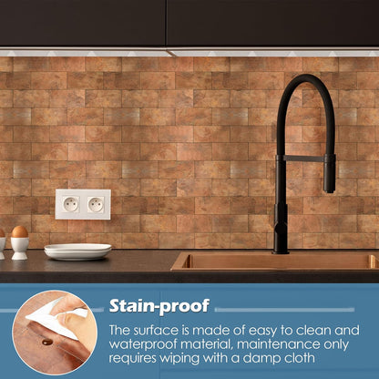 2026 New Upgrade Peel and Stick Backsplash Tile, Peel and Stick 11.34" X 11.57" Wall Tile for Kitchen, Bathroom, Fireplace, Laundry (Beige Ecru, 10 Packs)