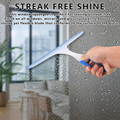 3 Pcs Shower Squeegee for Glass Doors, Car Window Squeegee, Streak-Free Mirror Cleaner Tool for Bathroom Kitchen Sink Countertop Tile Glass Shower Door Scraper Household Squeegees, with 3 Hooks