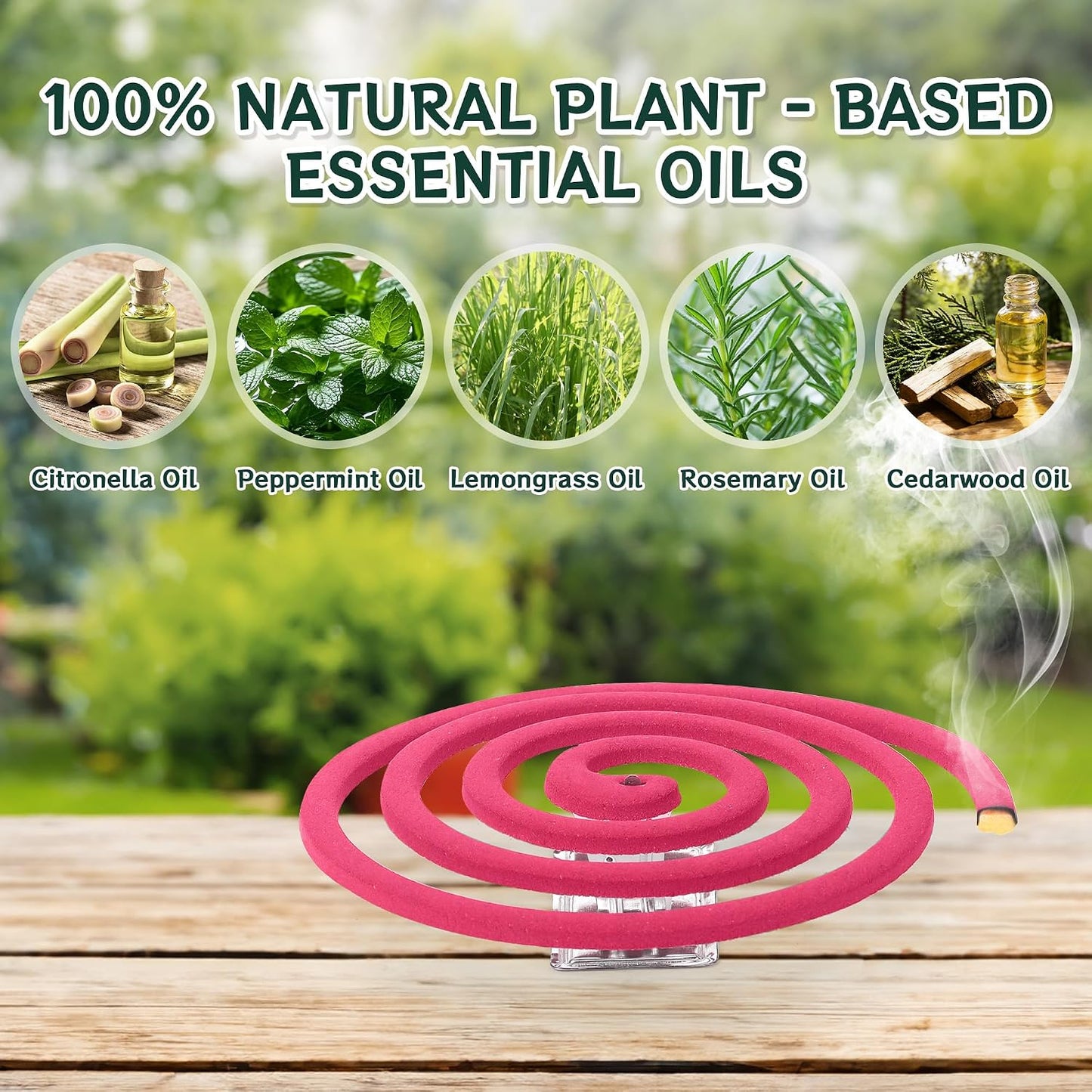 30Pack Mosquito Repellent Coils - Mosquito Repellent Outdoor Patio with 5-7 Hour Protection Covers 12ft, Mosquito Bits Safe & Effective for Yard, Patio, Camping, Garden, Deck & BBQ Areas
