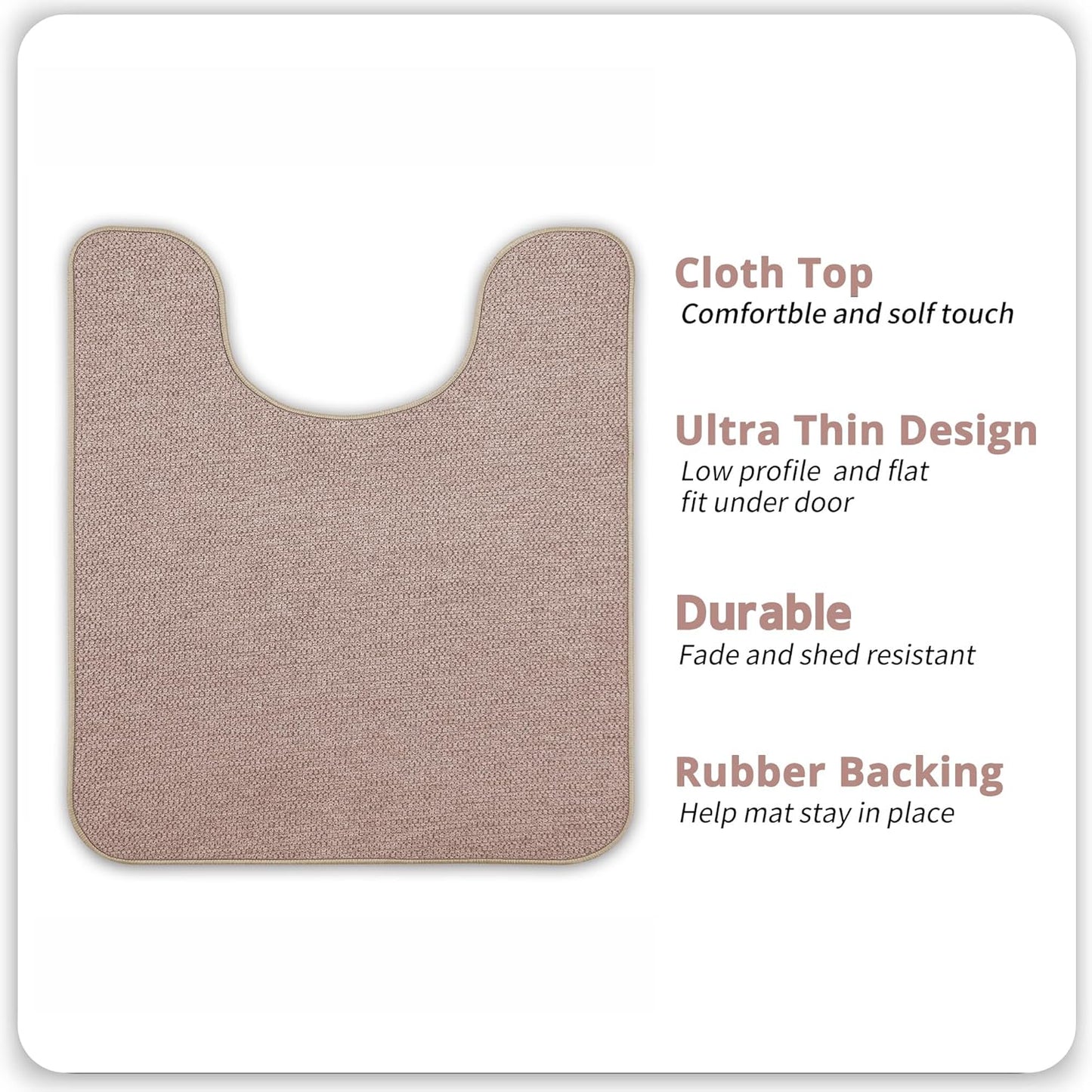Bath Mat,Ultra Thin Bathroom Rugs,Rubber Bath Mats for Bathroom,No Slip Bath Rugs,Quick Dry,Machine Washable,Low Pile,Absorbent,Shower Outside,Sink,Home Decor Accessories.Grey,1'5"x2'3"(17x27Inch)