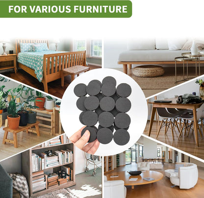 Non Slip Furniture Pads 36 PCS 1'' Square - Anti Slip Furniture Pads - Self Adhesive Rubber Feet Furniture Feet - Chair Leg Floor Protectors - Keep Furniture in Place