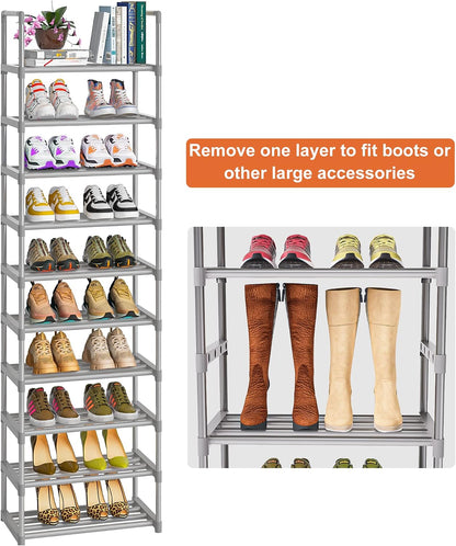 OYREL Sturdy Metal Organizer for Narrow Closets, Shoe Shelf Stand