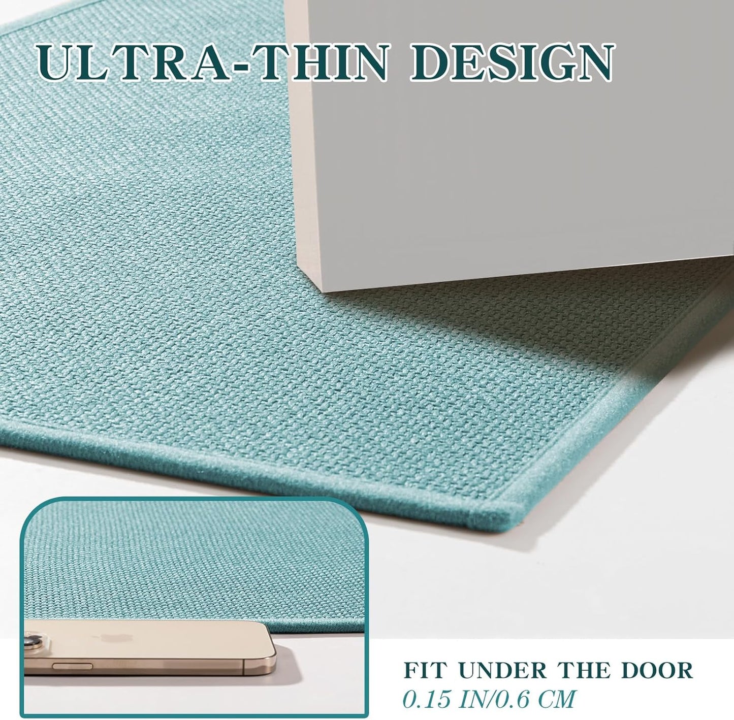 chakme Bathroom Rugs Mat 24x17, Ultra Thin Non Slip Bath Mat Small Quick Dry Absorbent Bath Mat for Bathroom Floor, (Dark Beige, 24"x17")