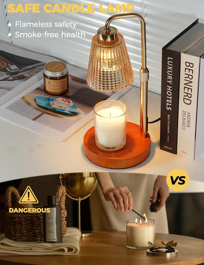 GODONLIF Candle Warmer Lamp with Cycle Timer, Birthday Gifts for Women Mom Her, House Warming Gifts New Home Room Decor, Wax Melt Warmer for Jar Candles with 2 Bulbs