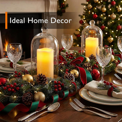 Homemory 3 Pack Flameless Candles, Outdoor Waterproof, Battery Operated LED Pillar Candles with Remote Control and Timer, Plastic, Long Lasting，4”5”6”