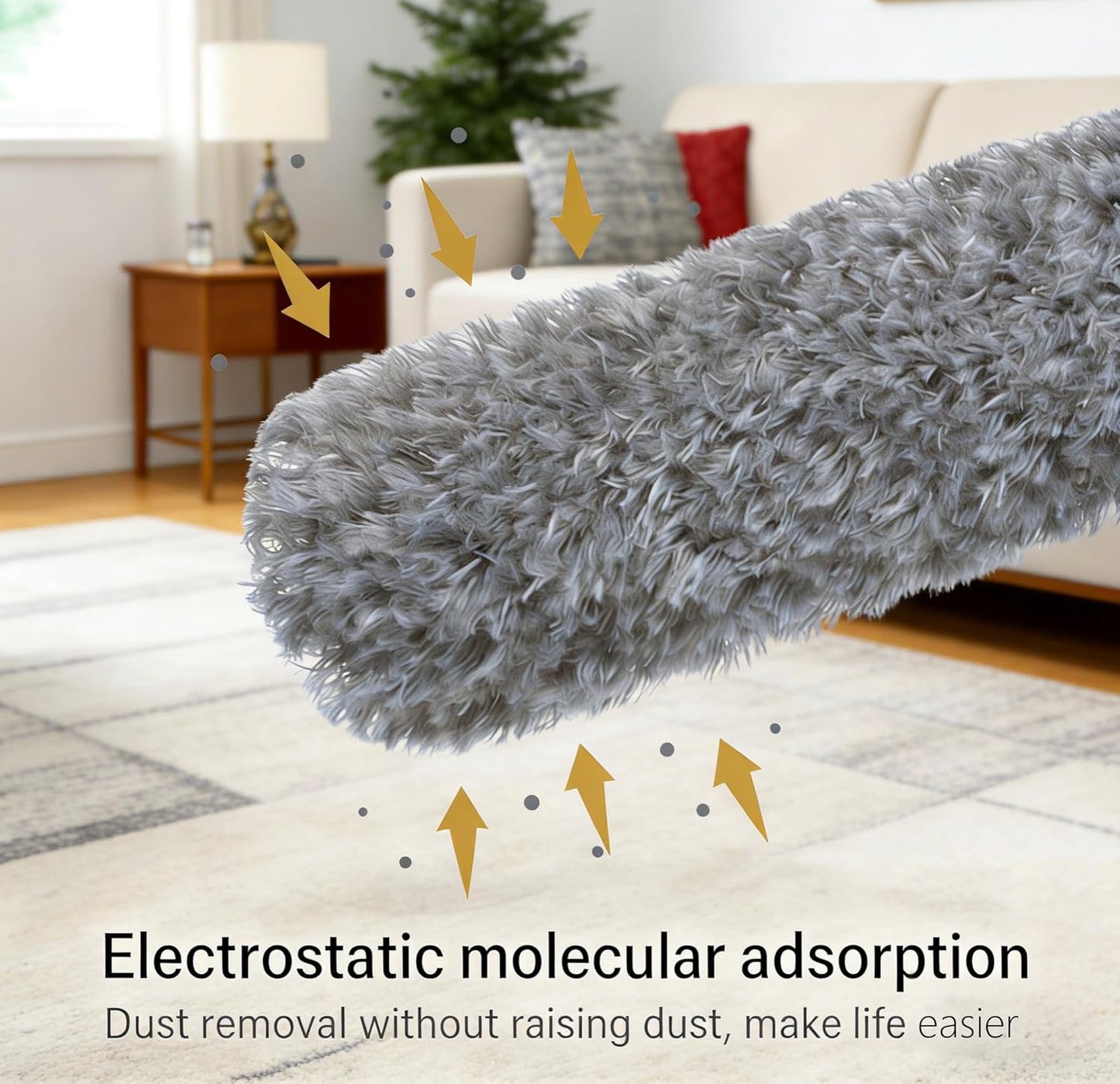 Washable Cobweb Duster Kit with Telescoping Aluminum Pole | Includes 2 Duster Heads & Corner Brush for High Ceilings, Fans, and Hard-to-Reach Areas