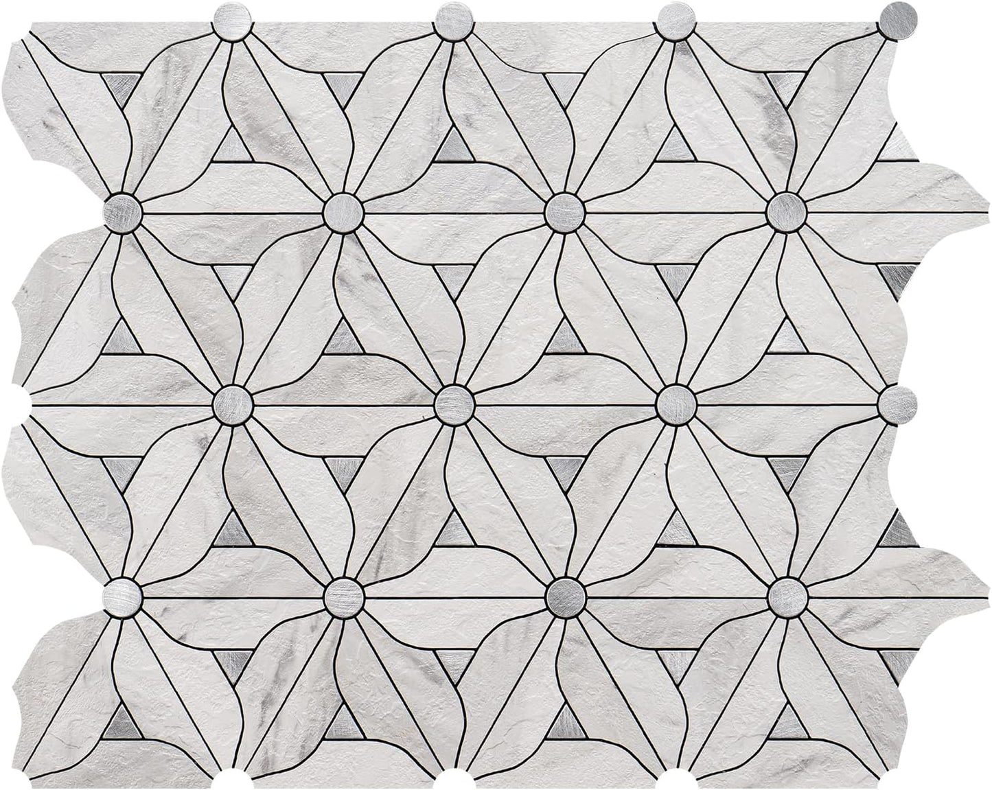 Peel and Stick Backsplash Tile, 10 Sheets Waterproof PVC Wall Tiles for Kitchen Bathroom, Thick Self Adhesive Stick on Backsplash, Covers 9.67 Sq.Ft