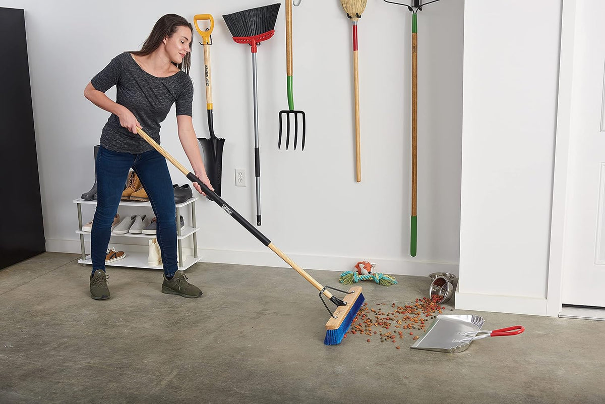Harper 20201044 24 in. Indoor/Outdoor Dry All-Purpose Push Broom with Dual Bristles, for Dust, Gravel, Debris