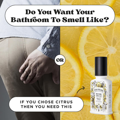 Poo-Pourri Before-You-Go Toilet Spray Refill, Original Citrus, 16 Fl Oz, Up to 800 Uses, Bathroom Odor Deodorizer with Essential Oils for Home or Work, Lemon, Bergamot and Lemongrass Scent