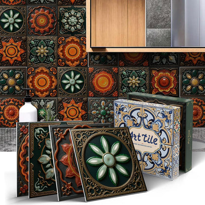 Peel and Stick Backsplash Tile Sticker for Kitchen and Bathroom Walls - 24 Removable 5.9"x5.9" Tiles, Waterproof